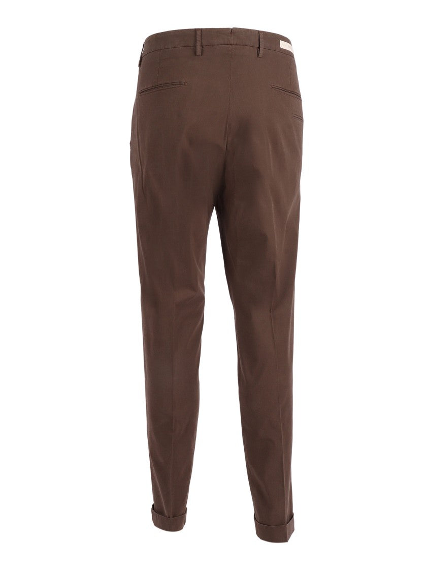 Briglia Brown Tailored Cuffed Straight-Leg Pants