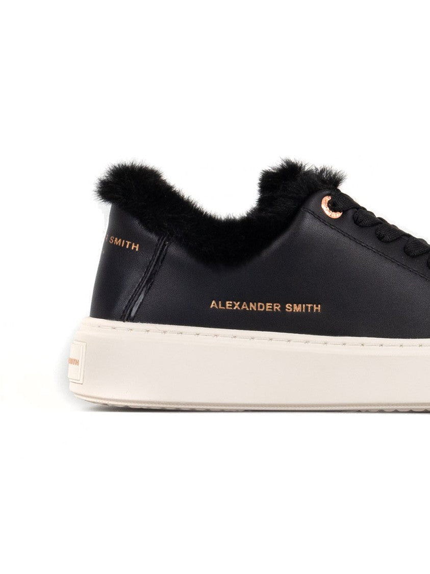 Alexander Smith Black Cow Leather Trainers
