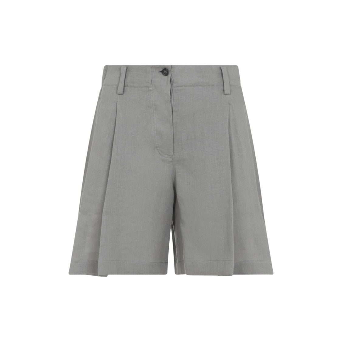 Brunello Cucinelli Tailored Linen Bermudas With High Waist