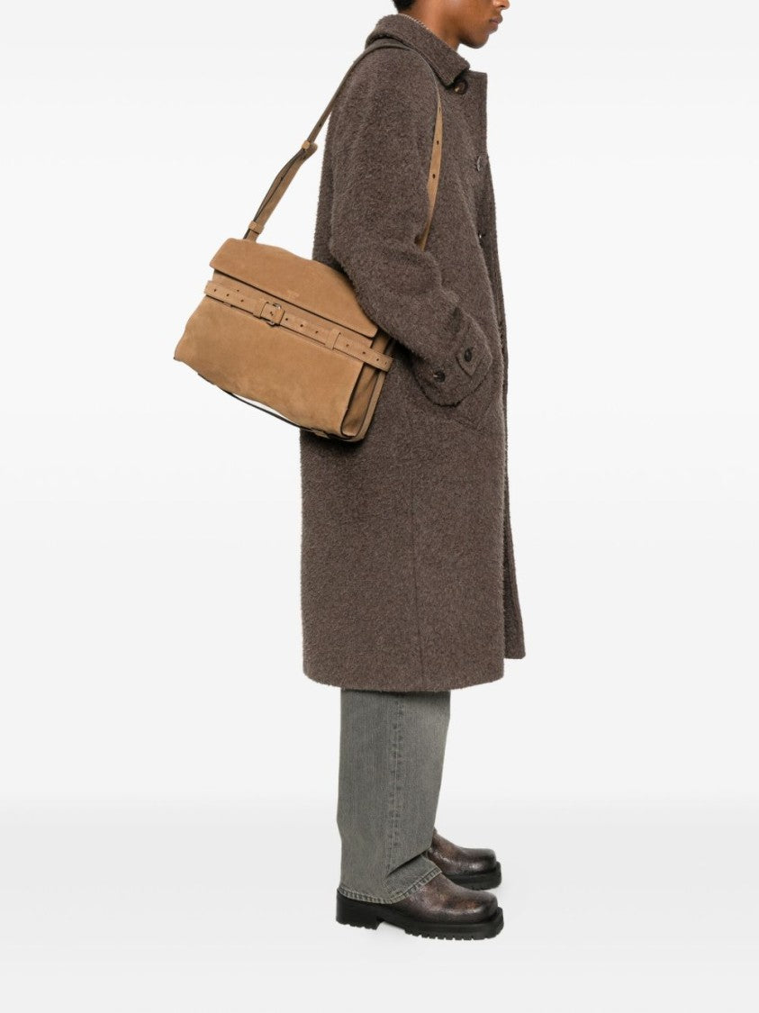 Moschino Rectangular Soft-Structured Suede-Like Moschino Bag