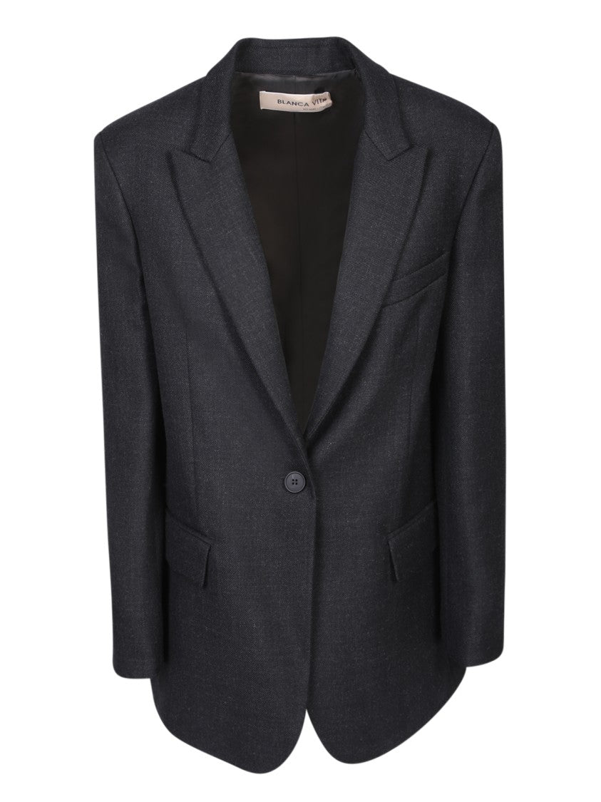 Blanca Vita Grey Single-Breasted Jackets