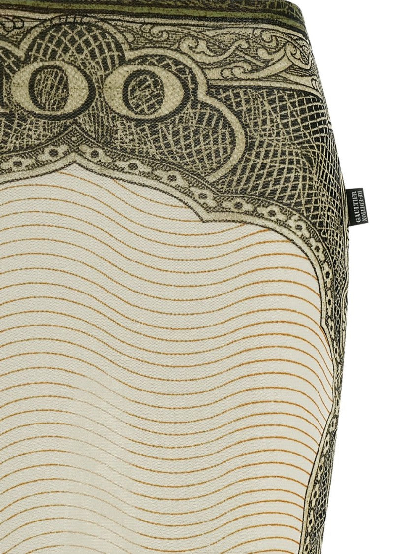 Jean Paul Gaultier Multicolour Silk And Nylon Pleated Skirt