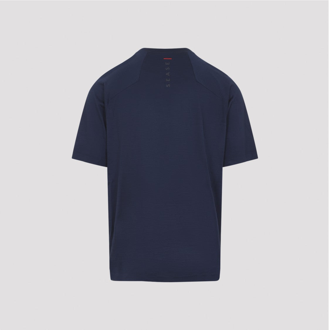 Sease Minimalistic Blue T-Shirt With Classic Crew Neckline