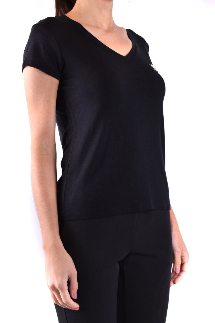 Philipp Plein V-Neck Cotton T-Shirt With Iconic Logo Detail And Fit