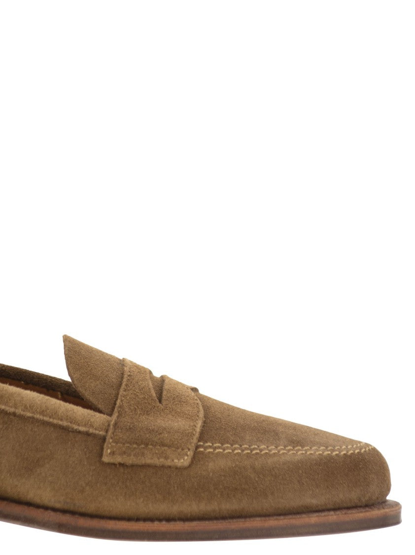 Alden Brown Suede Moccasin With Handcrafted Detailing