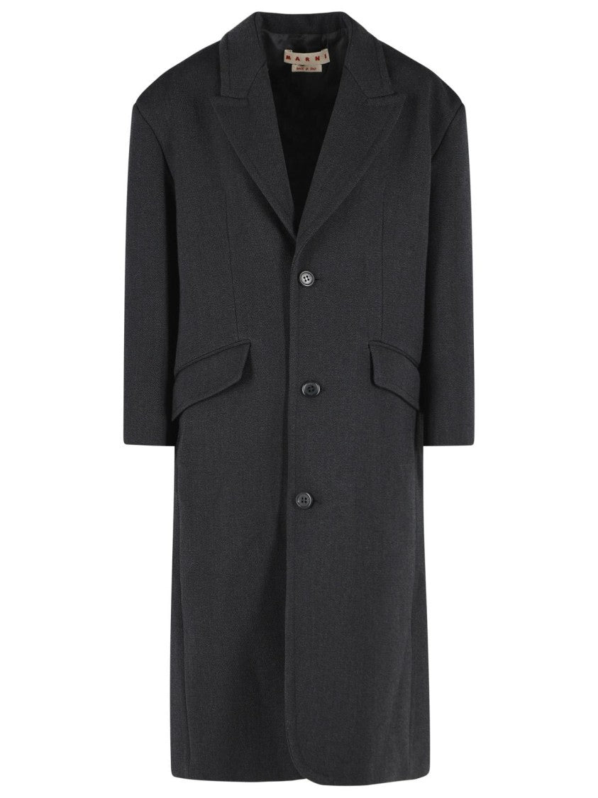Marni Black Virgin Wool Coat