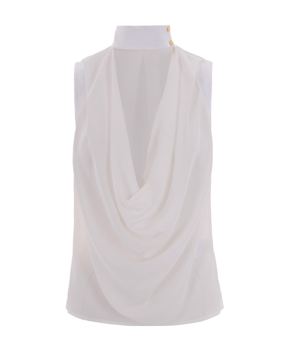 Elisabetta Franchi Ivory Viscose Top