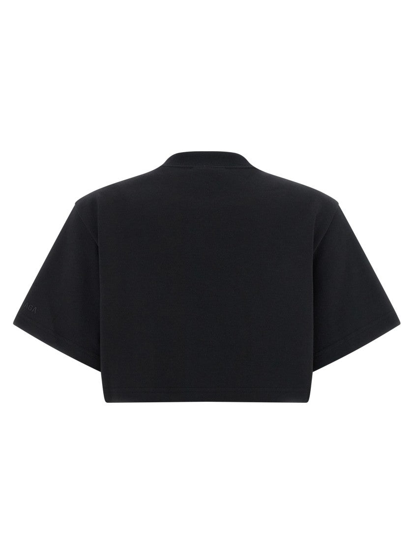 Balenciaga Cropped Crew Neck T-Shirt With Boxy Silhouette