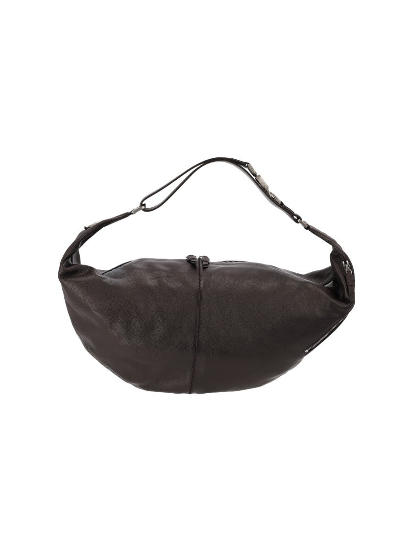 Lemaire Brown Elongated Adjustable Shoulder Bag
