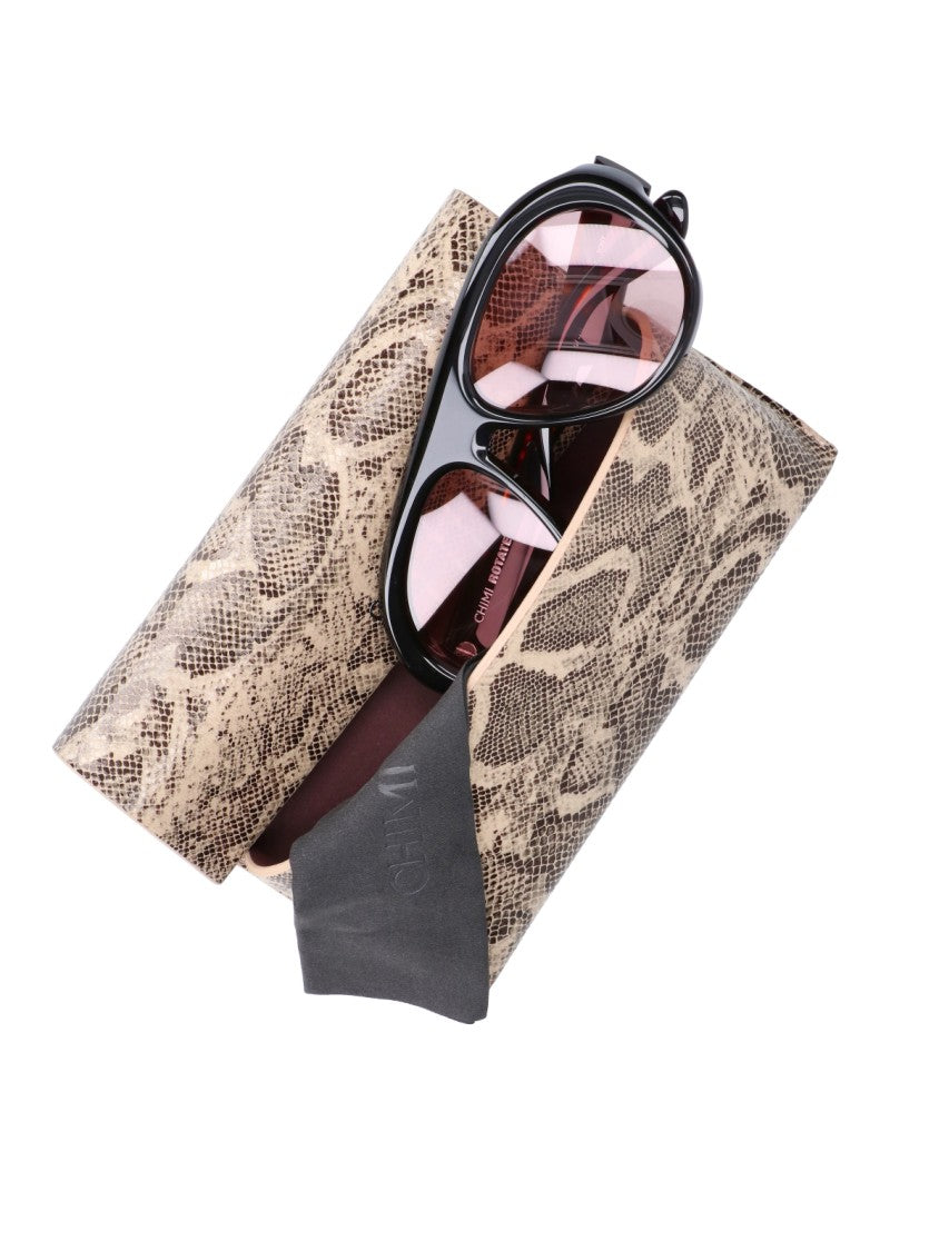 Chimi Teardrop-Shaped Sunglasses With Red Polarized Lenses