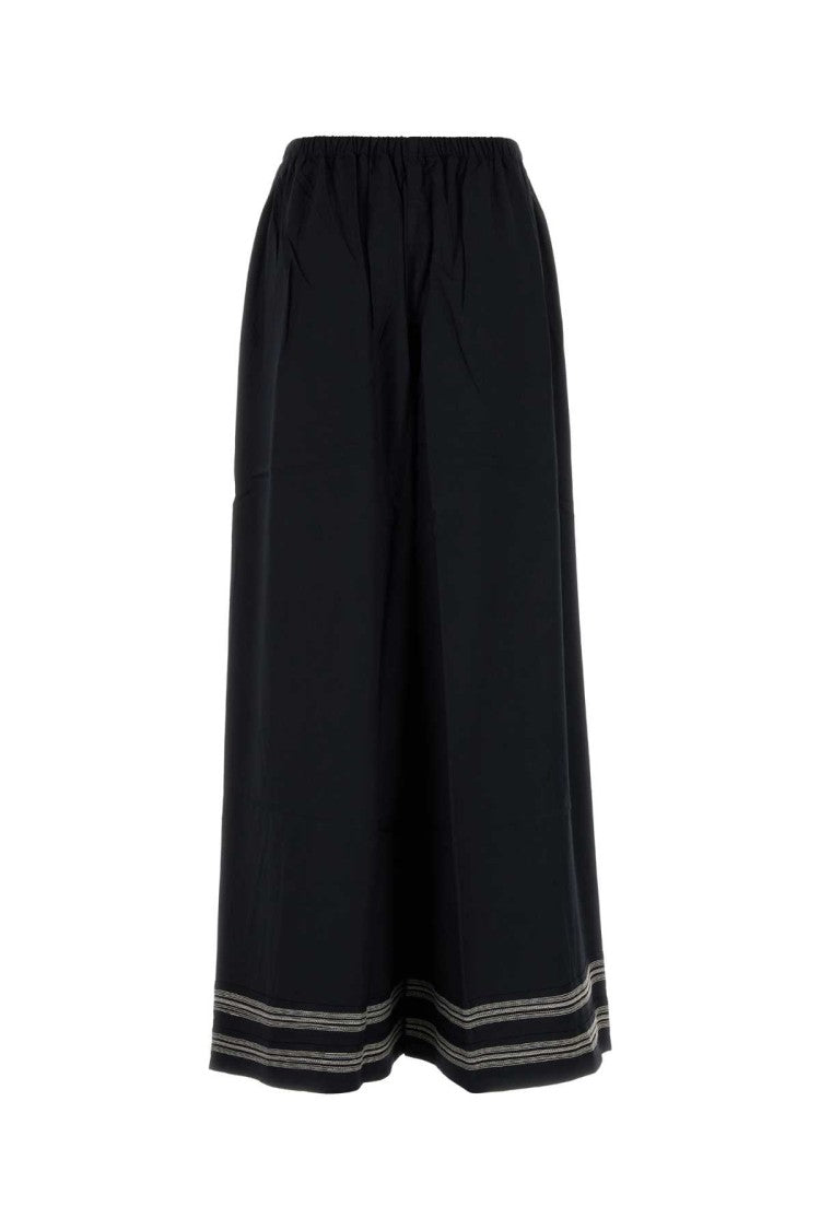 Bode Black Viscose Mathilde Wide-Leg