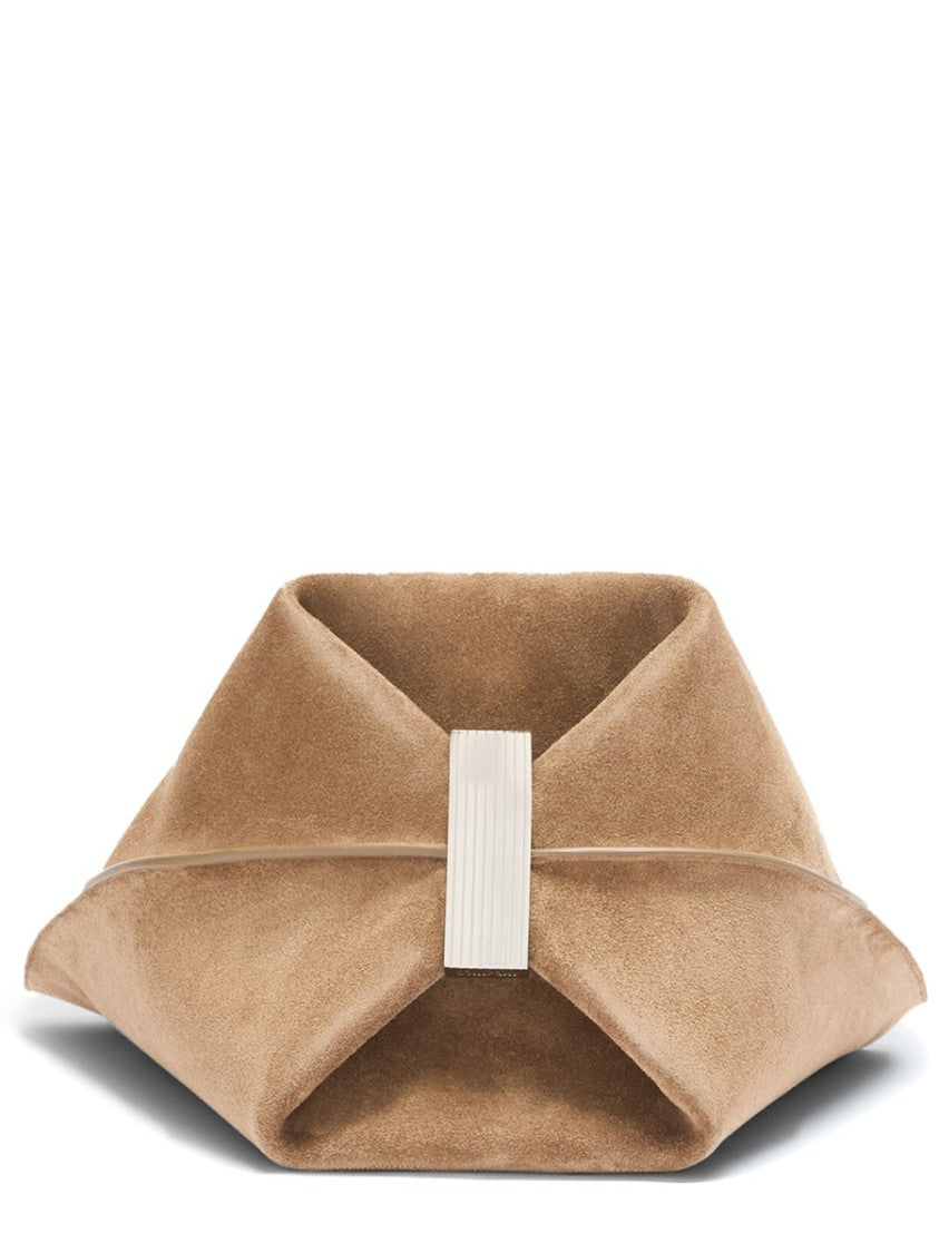 The Attico The Scoop Suede-Like Folded Tote Bag
