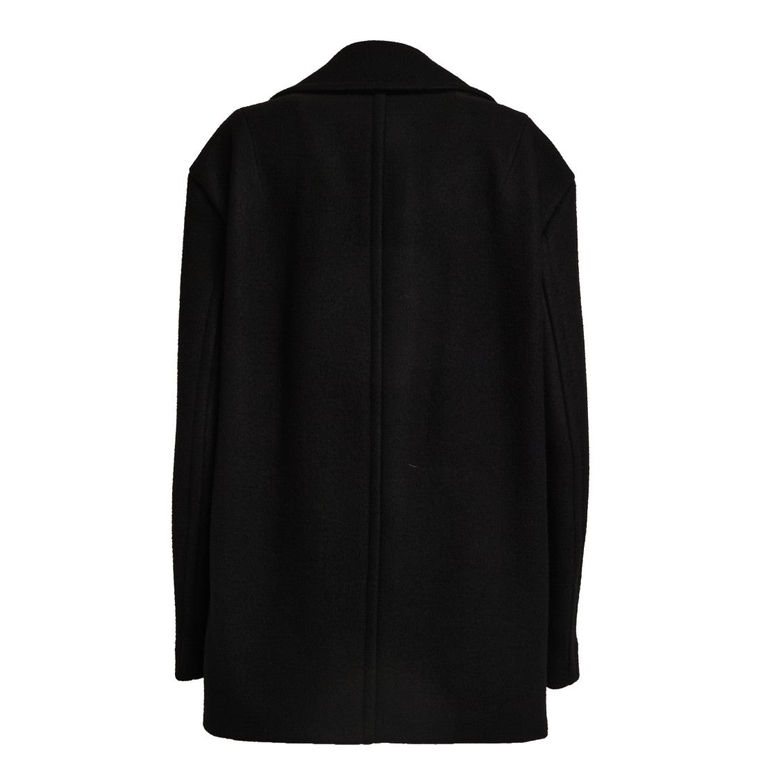Sportmax Double-Breasted Caban Coat With Notched Lapel And Side Pockets