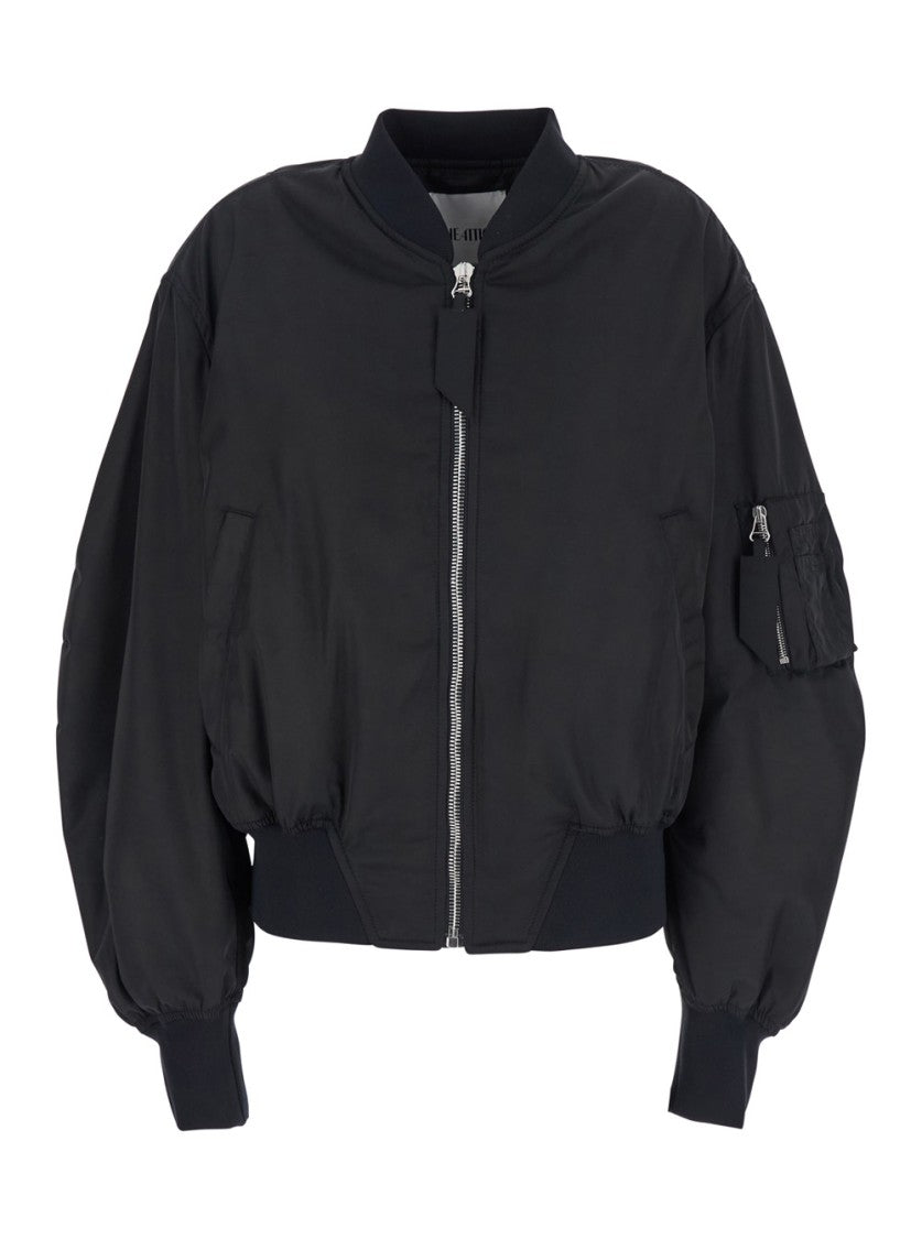 The Attico Black Bomber Jacket