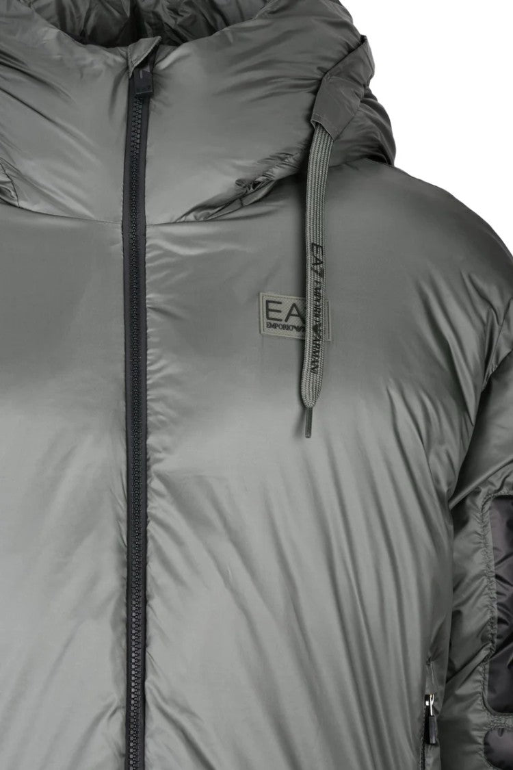 Ea7 Emporio Armani Down Jacket With Zip - Green