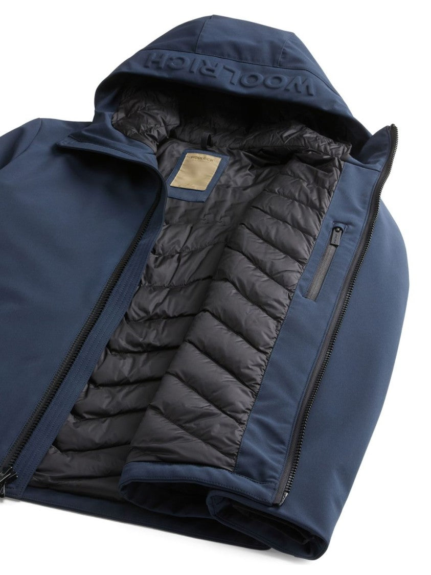Woolrich Navy Blue Down-Feather Padded Jacket
