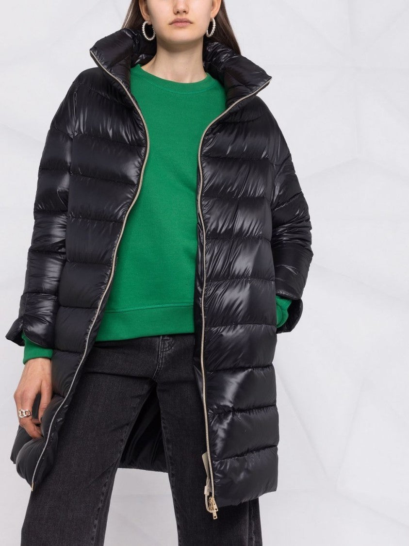 Herno Puffer Coat With High Collar And Design
