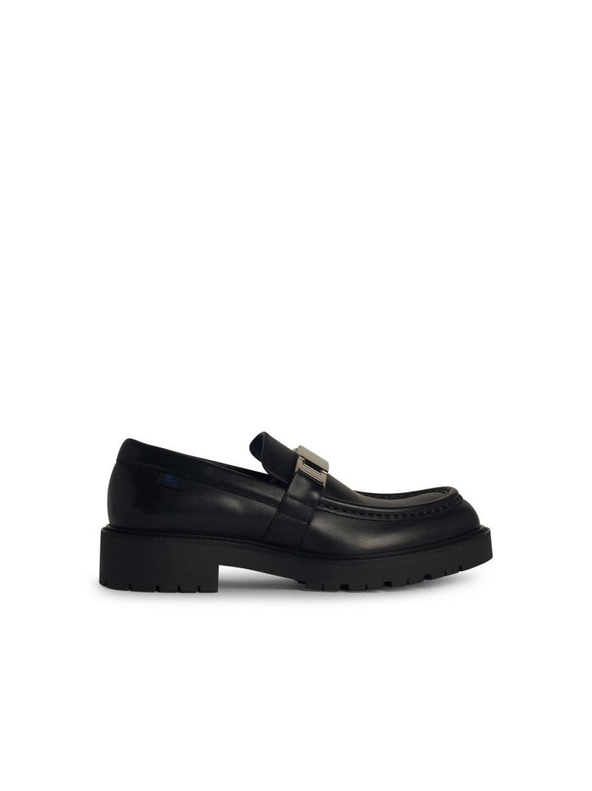 Burberry Raft' Black Leather Loafers