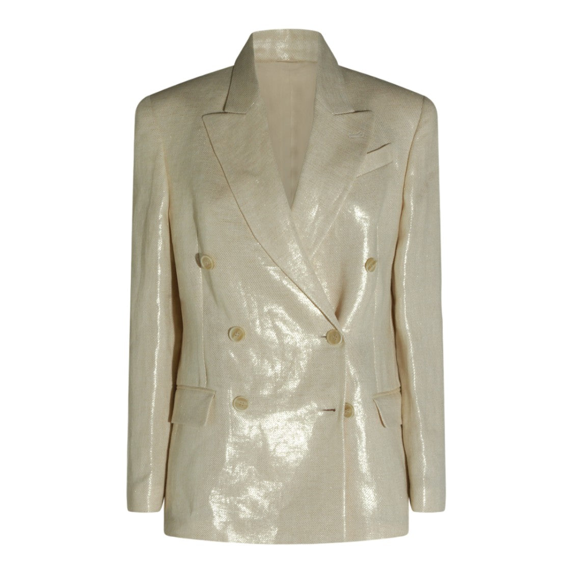 Brunello Cucinelli Double-Breasted Jacket With Wide Lapels And Textured Finish