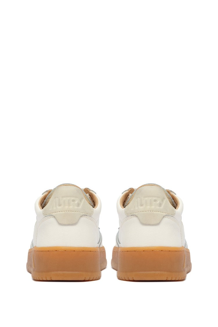 Autry White Medalist Leather Sneakers