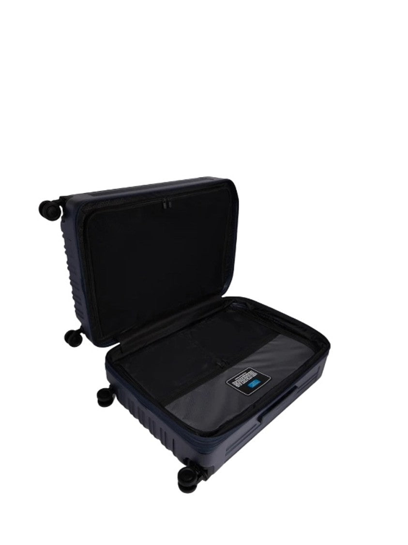 Piquadro Expandable Hard-Shell Suitcase With Ribbed Design