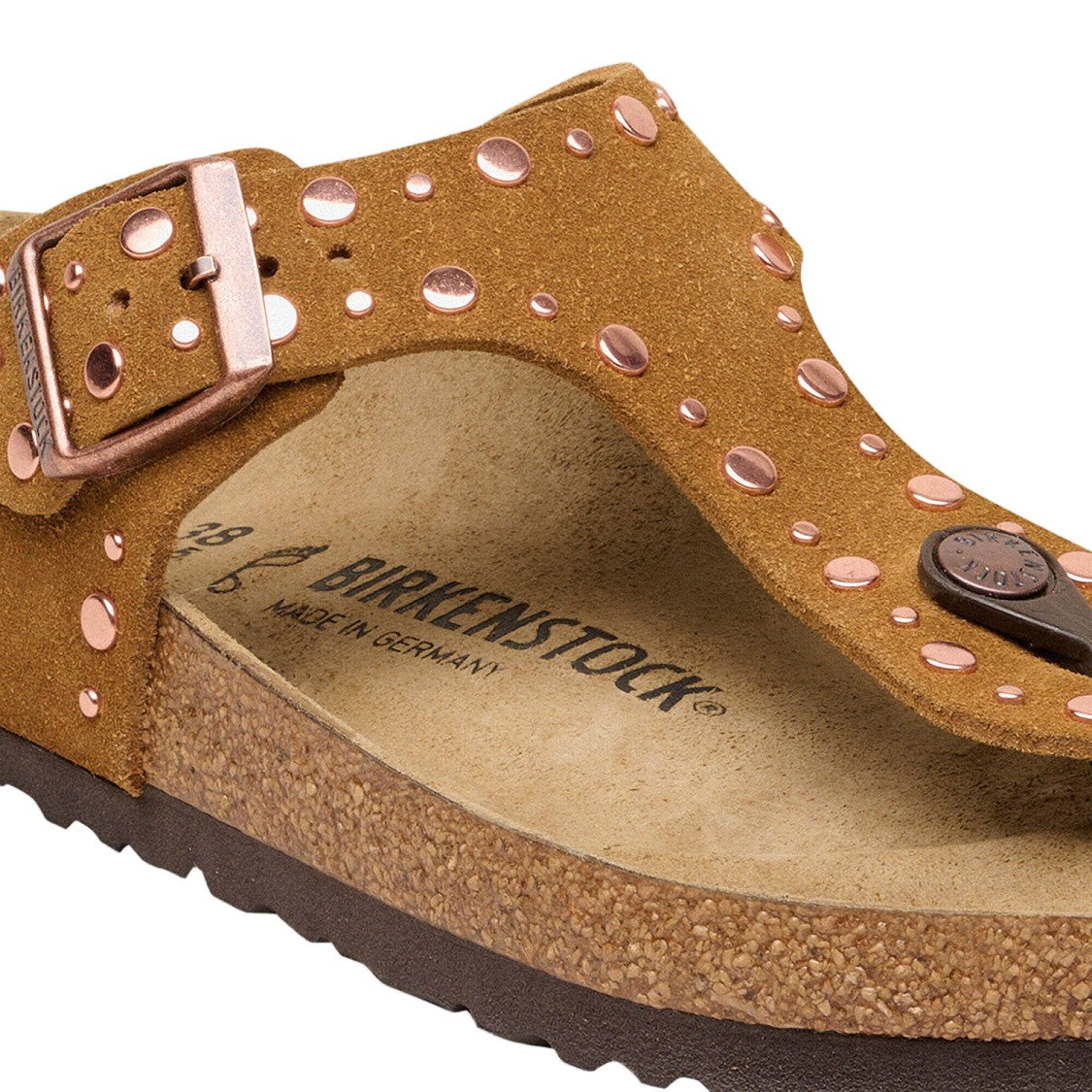 Birkenstock Gizeh Rivet Sandals In Suede Leather
