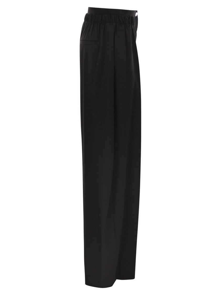 Sportmax Quito - Wide-Leg Trousers In Stretch Wool