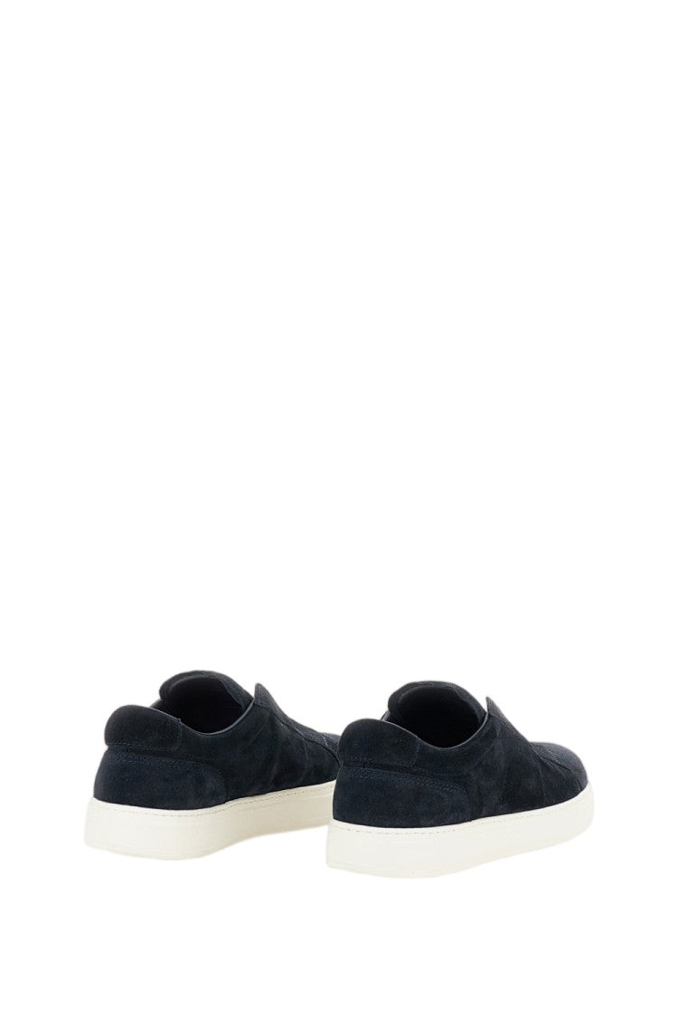 Hogan Blue Suede Leather Slip-On Sneakers