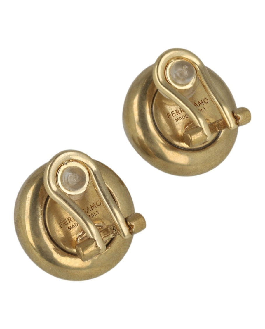 Ferragamo Small Sculptural Clip On Earrings