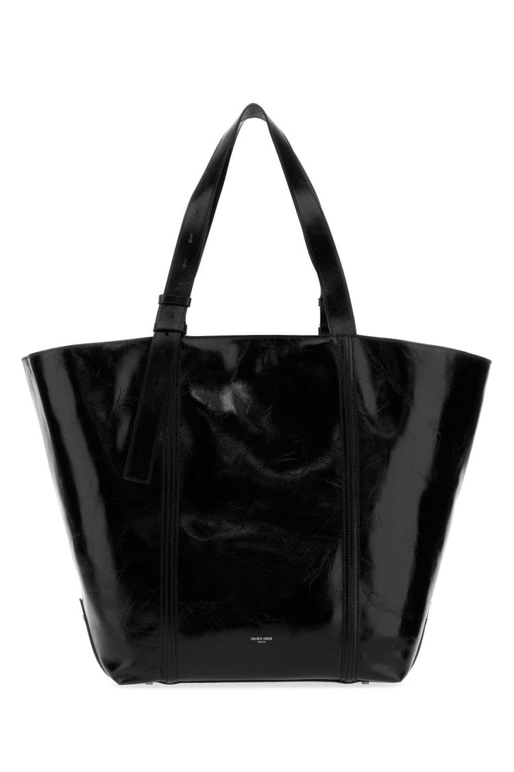 Golden Goose Black Leather 24.7 Shopping Bag