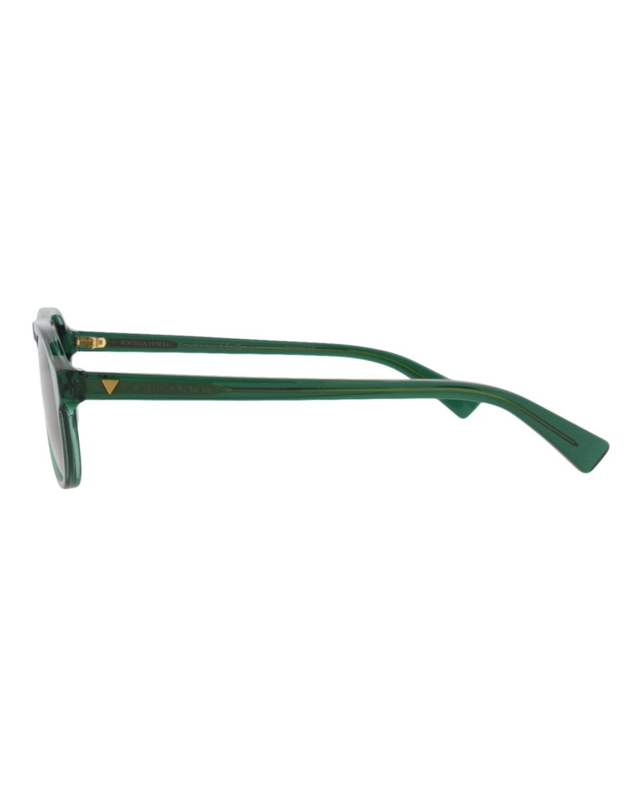 Bottega Veneta Translucent Green Aviator-Frame Sunglasses In Recycled Acetate