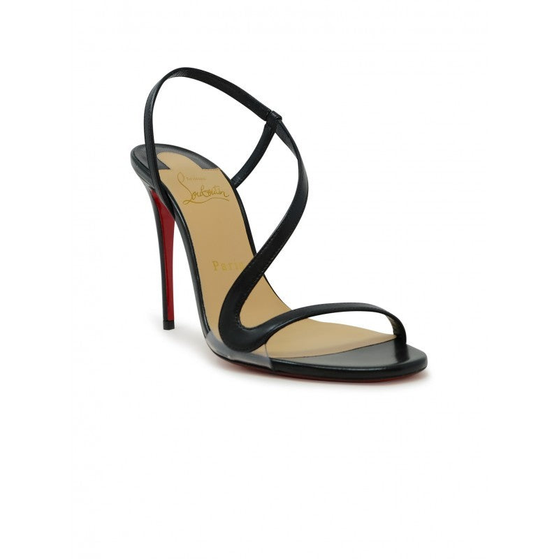 Christian Louboutin 3210190 Bk01 Black Pvc Leather Rosalie 100 Sandals