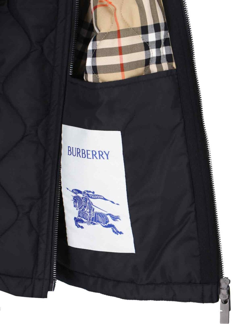 Burberry Structured Black Jacket With High Collar