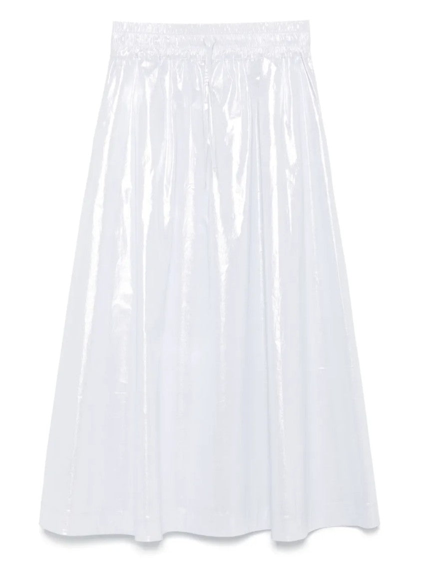 D. Exterior Smooth Silhouette Subtle Texture Skirt