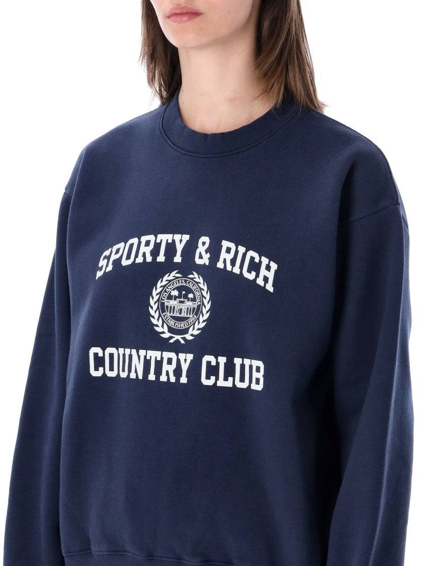 Sporty And Rich Country Club Varsity Crewneck Sweatshirt