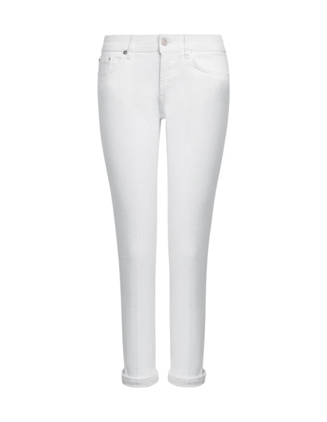 Dondup Bull Stretch Fabric White Skinny Jeans