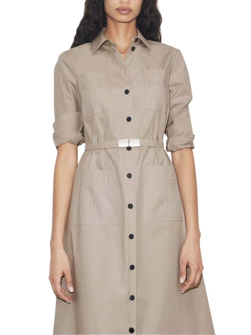 Tory Burch Midi-Length Cotton Camp Dress With Structured Collar