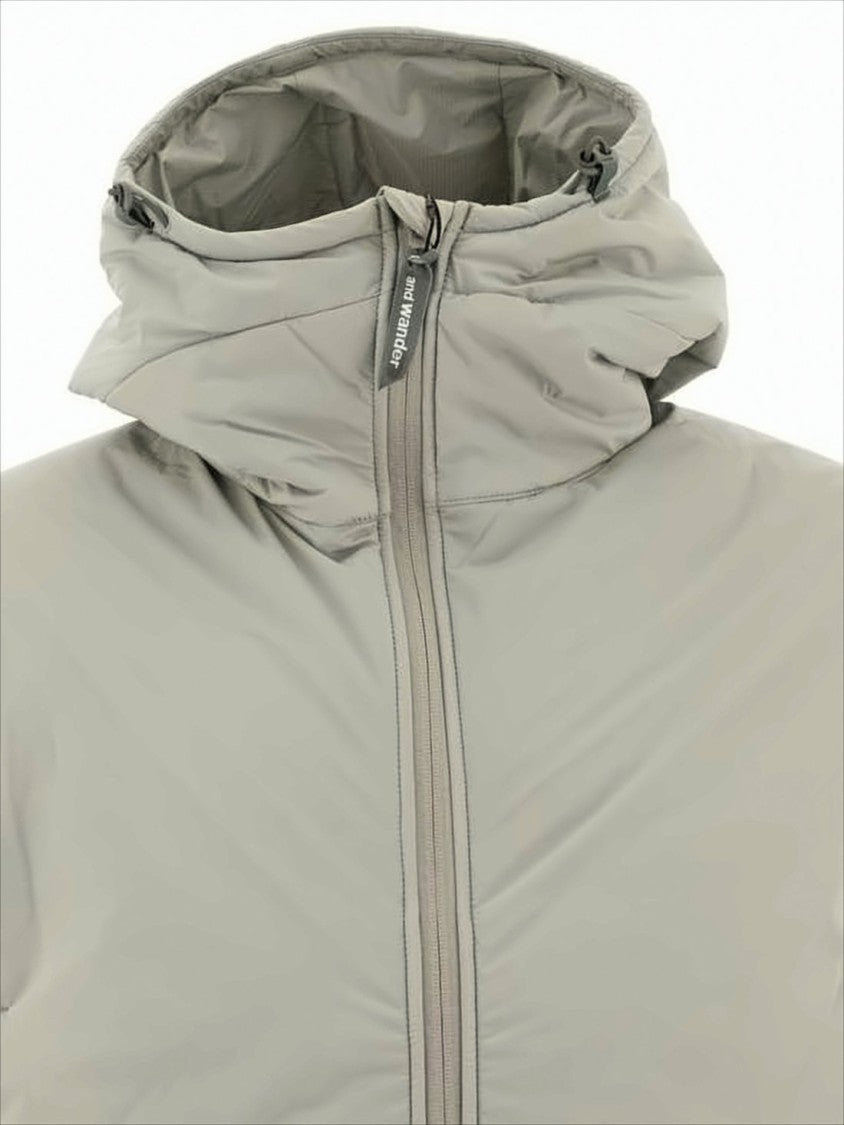 And Wander Two-Tone Padded Casual Jacket With Adjustable Hood