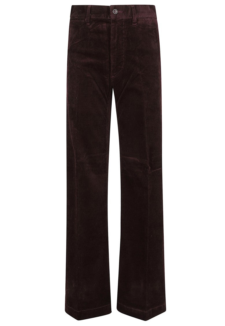 Polo Ralph Lauren Flared Corduroy Trousers With High Waist And Classic 5-Pocket Design