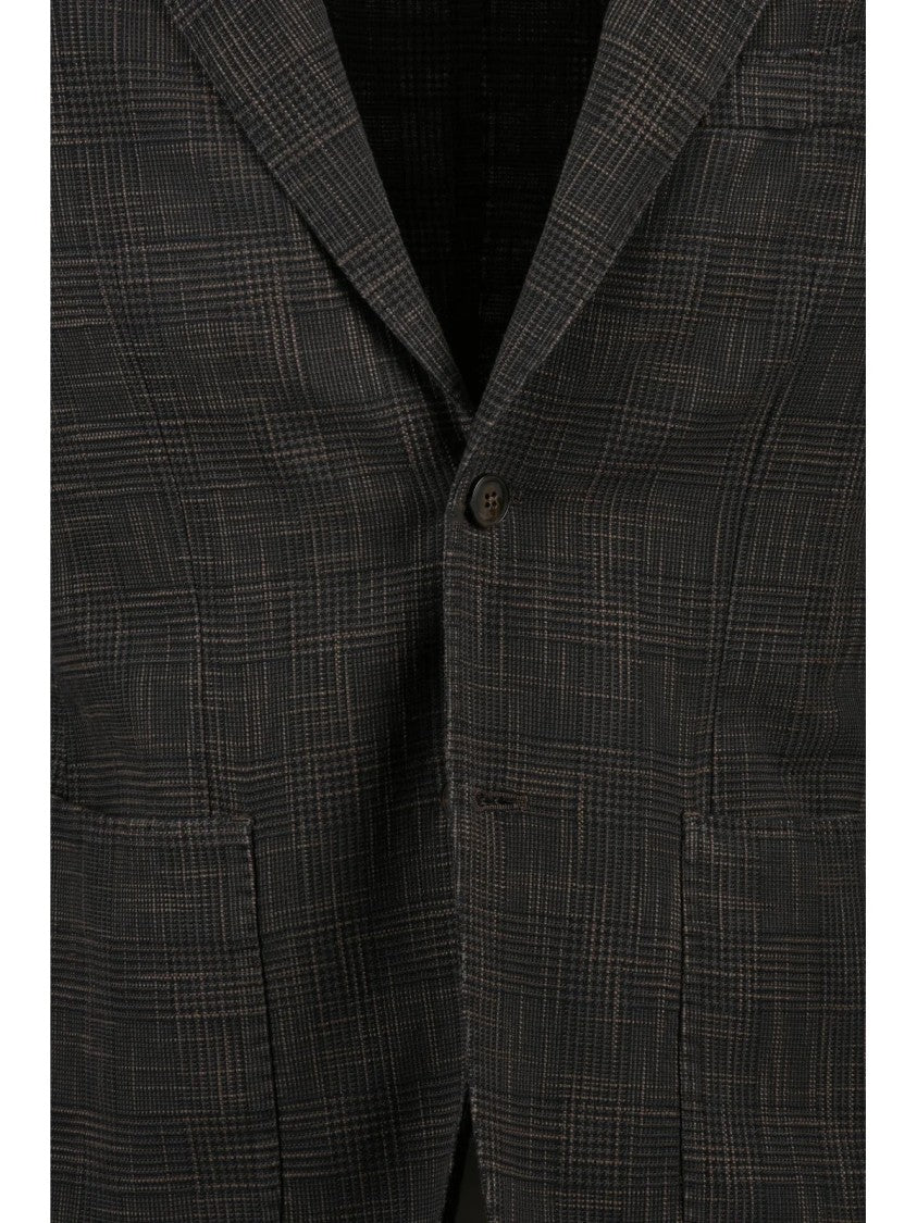 L.B.M. 1911 Brown Cotton Silk Rounded Jacket