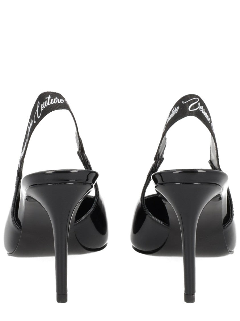 Versace Jeans Couture Pointed Toe Pumps With Slingback Strap
