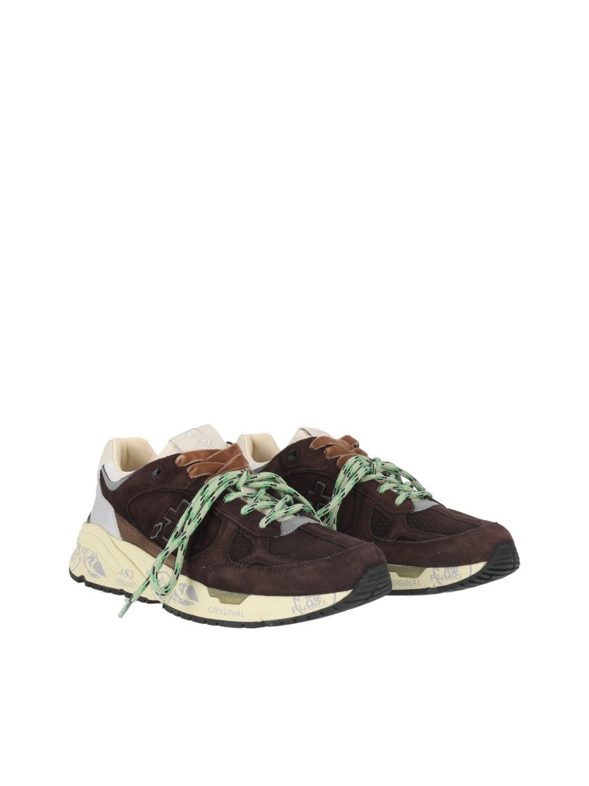 Premiata Brown Mased Rich Suede Sneakers