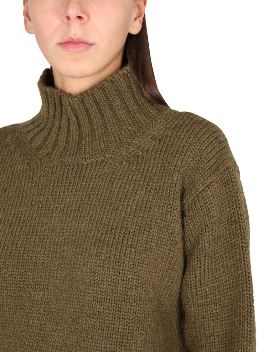 Margaret Howell Turtleneck Sweater With Ribbed Collar