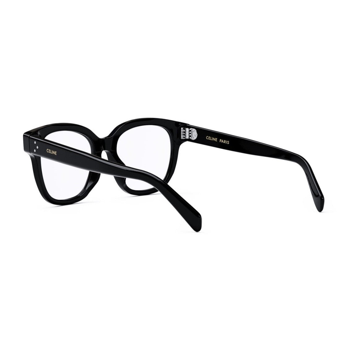 Celine Black 3 Dots Acetate Square Glasses
