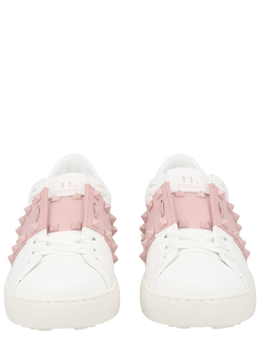 Valentino Garavani Rockstud Untitled Pink Studded Calf Leather Sneakers