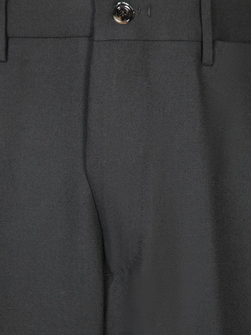 Dell'oglio Tailored Wool Trousers With Classic Waistband