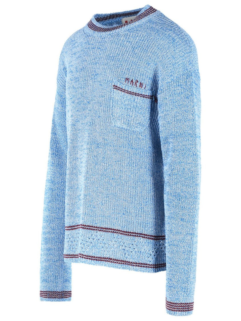 Marni Light Blue Cotton Sweater