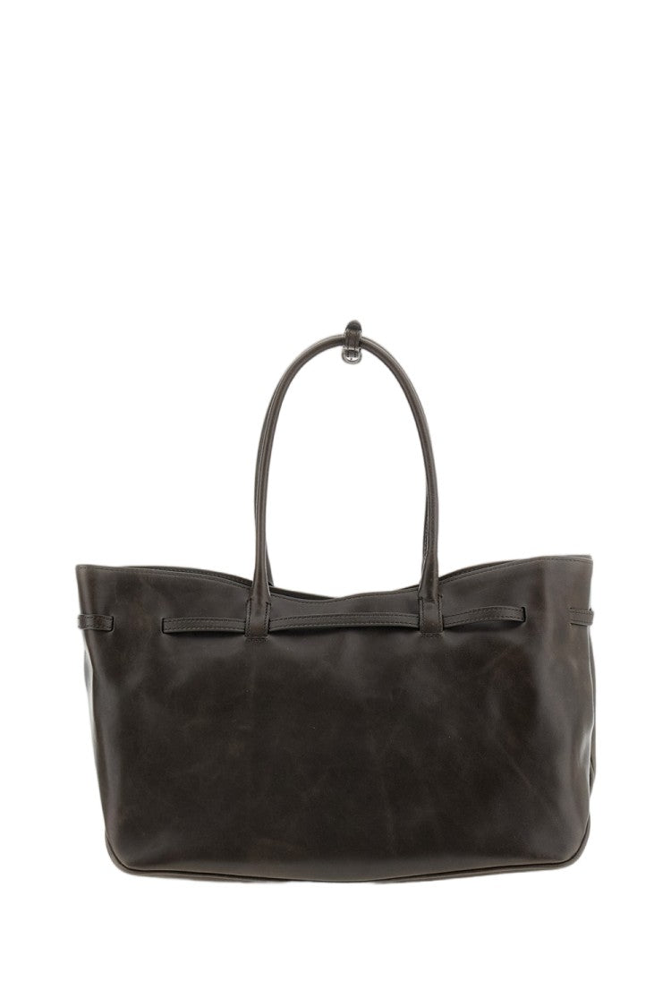 Margesherwood Brown Grandma Used Large Leather Shoulder Bag