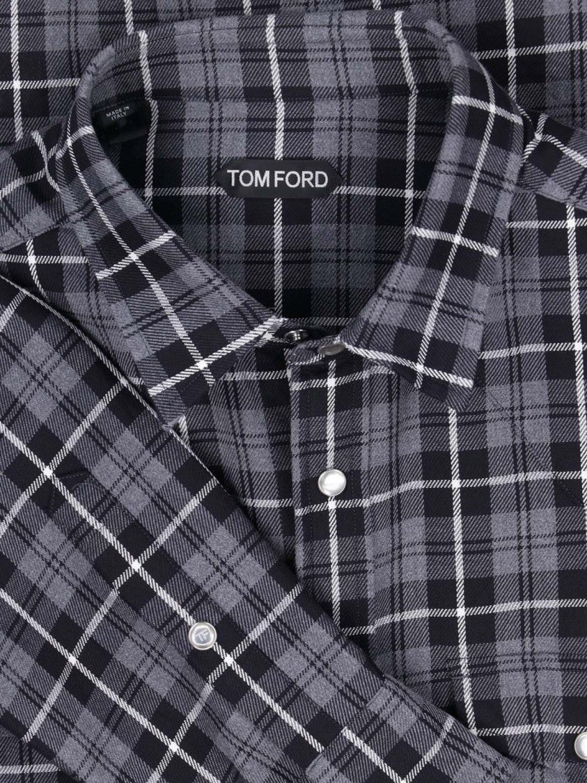 Tom Ford Plaid Dual Chest Pocket Button-Down Shirt