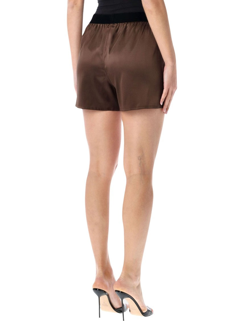 Tom Ford Pj Stretch Silk Satin Shorts